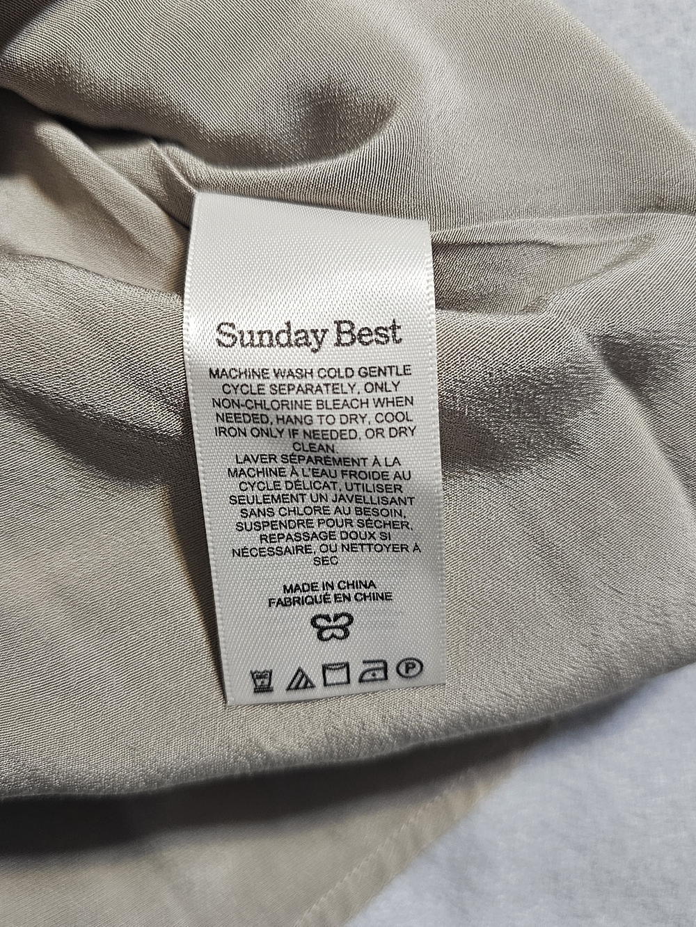 Sunday Best Jackson Dress Small NWT Beige Taupe Slip Mini Dress Boho - Picture 5 of 9